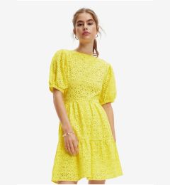 Снимка на Yellow women's patterned dress Desigual Limon - Women