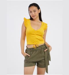 Снимка на Yellow Women's Short T-Shirt Pieces Tegan - Women