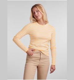 Снимка на Yellow Women's Striped Basic Long Sleeve T-Shirt Pieces Ruka - Ladies