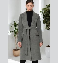 Снимка на Z6613 DEWBERRY WOMEN'S COAT-PLAIN GREY