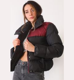 Снимка на Z6649 DEWBERRY WOMEN'S COAT-BLACK-BURGUNDY