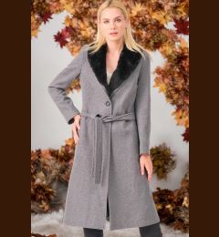 Снимка на Z6671 DEWBERRY LADIES' COAT-PLAIN GREY