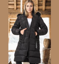 Снимка на Z6758 DEWBERRY WOMEN'S COAT-PLAIN BLACK