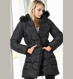 Снимка на Z6760 DEWBERRY WOMEN'S COAT-PLAIN BLACK