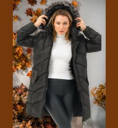 Снимка на Z6768 DEWBERRY LADIES' COAT-PLAIN BLACK