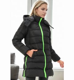 Снимка на Z6770 DEWBERRY WOMEN'S COAT-BLACK-GREEN-2