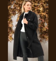 Снимка на Z6777 DEWBERRY LADIES' COAT-PLAIN BLACK