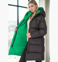 Снимка на Z9687 DEWBERRY WOMEN'S COAT-BLACK-GREEN