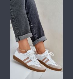 Снимка на Zazoo N1068 Кожени Ниски Кецове За Жени Бежови