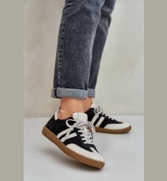 Снимка на Zazoo N1068 Кожени Ниски Маратонки За Жени Черни