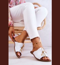 Снимка на Бели дамски чехли Zazoo Leather 2659
