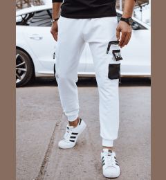 Снимка на Бели мъжки спортни панталони