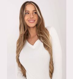 Снимка на Блуза с дълъг ръкав в цвят екрю