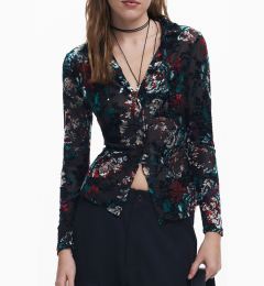 Снимка на Блуза с дълъг ръкав с шарки