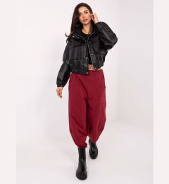 Снимка на Бордо спортни панталони с джобове