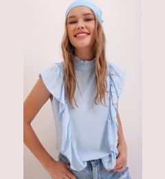 Снимка на Дамска блуза. Trend Alaçatı Stili Ruffle