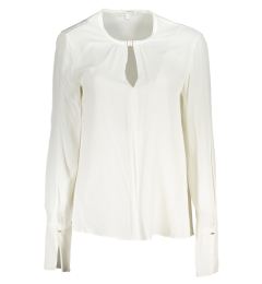 Снимка на Дамска бяла блуза с дълъг ръкав