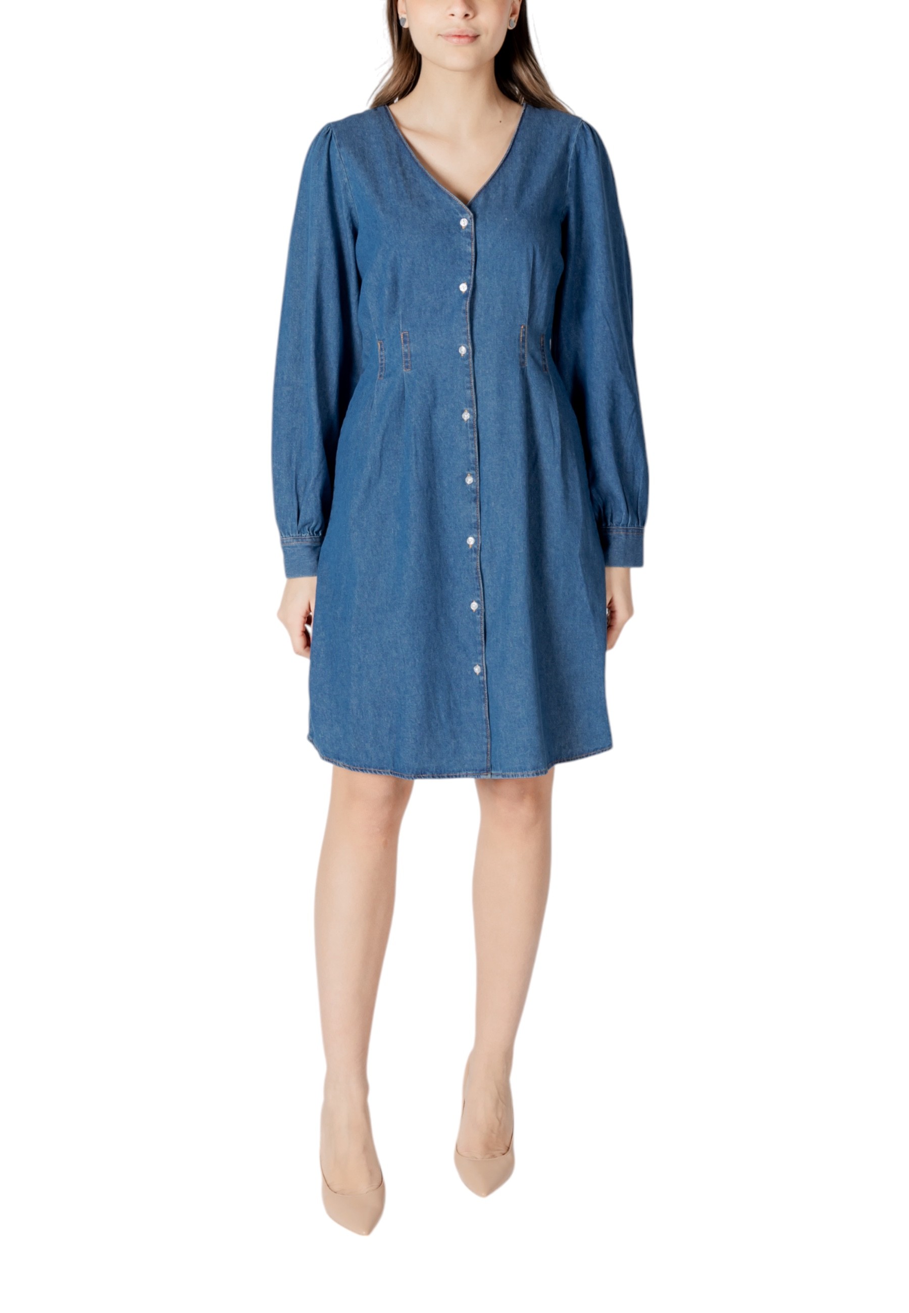 Снимка на Дамска дънкова рокля-риза Ichi