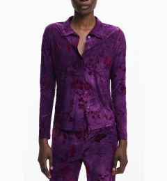 Снимка на Дамска лилава риза с шарки Desigual