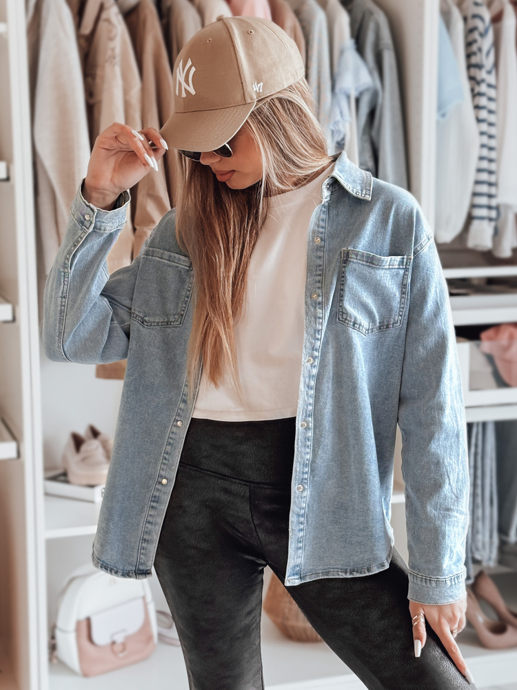 Снимка на Дамска овърсайз дънкова риза BLUJANES