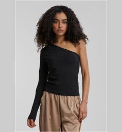 Снимка на Дамски асиметричен топ с дълъг ръкав