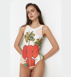 Снимка на Дамски бански Trendyol Tropical Patterned