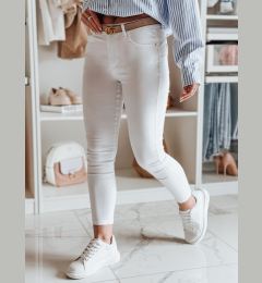 Снимка на Дамски бели тесни дънки TRENZI