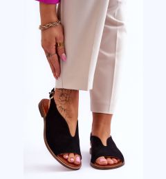 Снимка на Дамски велурени сандали Lewski Shoes