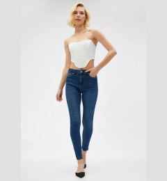 Снимка на Дамски дънки Koton. 3sal40028md Средно индиго.