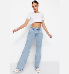 Снимка на Дамски дънки. Trendyol TWOSS21JE0385/NACY
