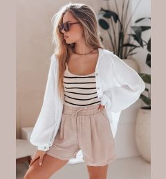 Снимка на Дамски ленени шорти RELAX TIME каки