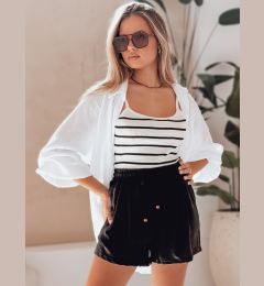 Снимка на Дамски платнени шорти SUMMER TRIP черни