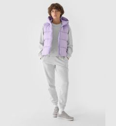 Снимка на Дамски Пухен Безръкавник С Капюшон Лилав 4F 4FWAW24TVJ