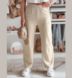 Снимка на Дамски раиран широк панталон LUXEEN