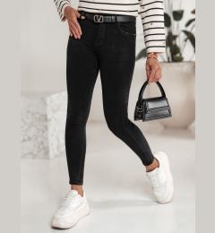 Снимка на Дамски тесни дънки BLACKIN черни