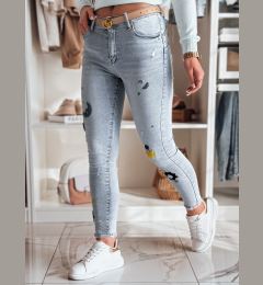 Снимка на Дамски тесни дънки с бродерия MOONAIR