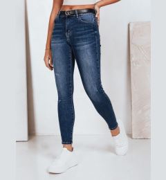 Снимка на Дамски тесни дънки с висока талия, цвят гранат