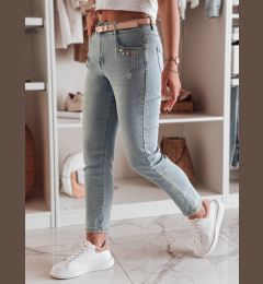 Снимка на Дамски тесни дънки с декорации