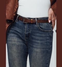 Снимка на Дамски тесни дънки с колан