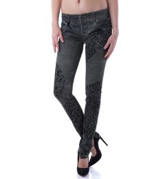 Снимка на Дамски тесни дънки с леопардово принтиране