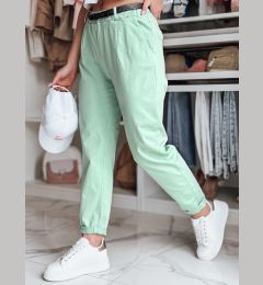 Снимка на Дамски чинос панталон с колан, ментов