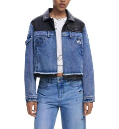 Снимка на Дънково яке Desigual с мотив на Мики Маус