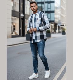 Снимка на Карирана риза с дълъг ръкав