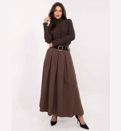 Снимка на Кафява макси пола с колан