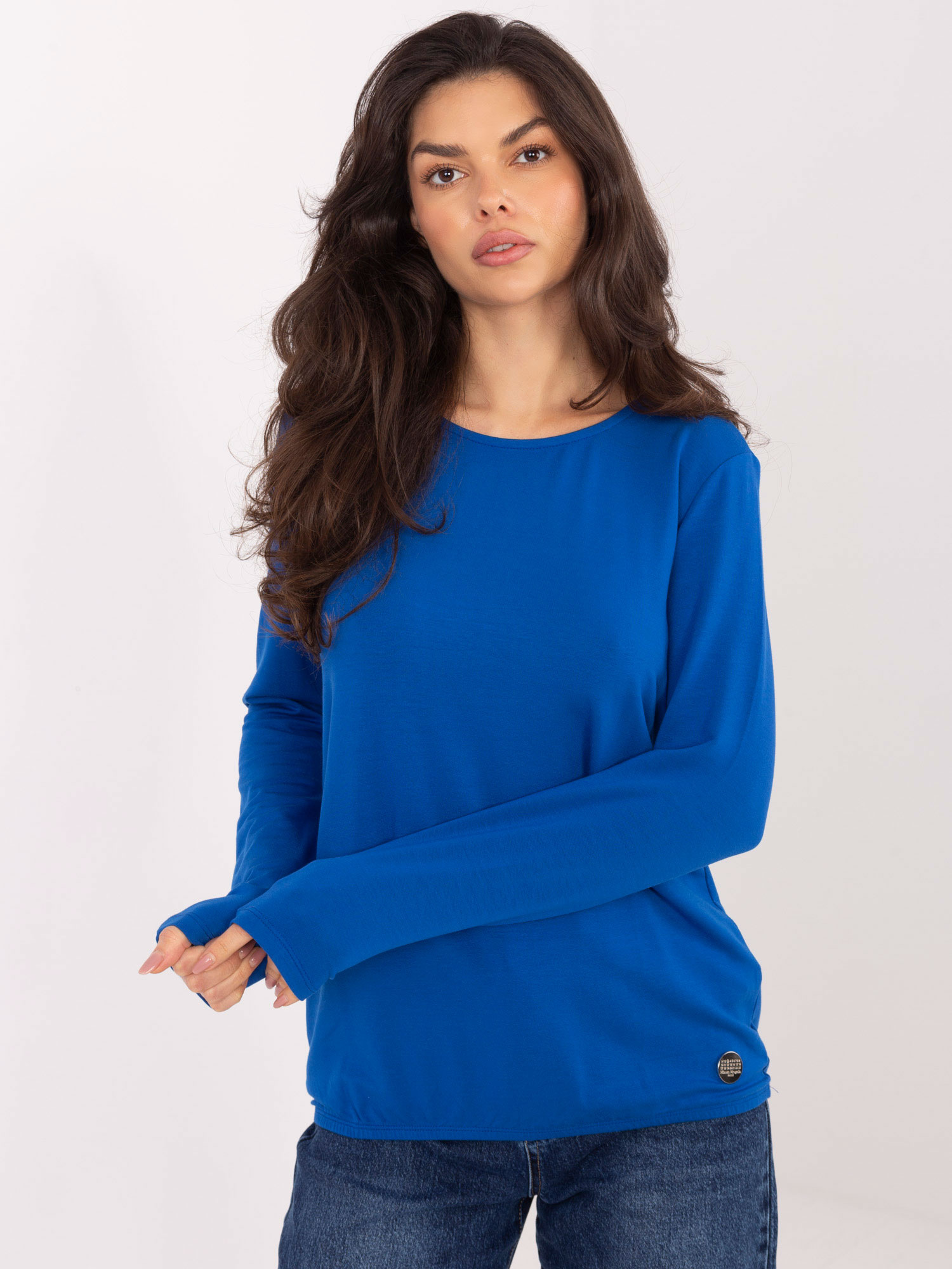 Снимка на Кобалтова блуза с дълъг ръкав