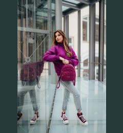 Снимка на Лилави дамски маратонки за глезена на платформата Converse Chuck Taylo - жени