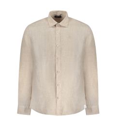 Снимка на Мъжка бежова риза с дълъг ръкав