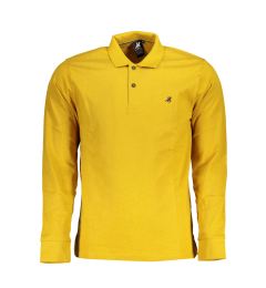 Снимка на Мъжка жълта поло риза с дълъг ръкав