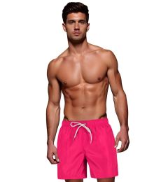 Снимка на Мъжки бански шорти в цвят фуксия