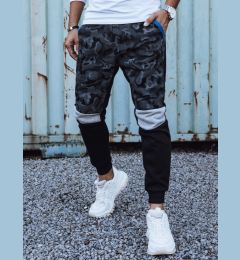 Снимка на Мъжки камуфлажни спортни панталони, черни